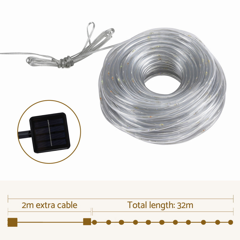 Jingle Jollys 30M Christmas Lights String Rope Light Decoration 300 LED Colorful XMAS-ROPE-32M-300LED-MC