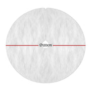 Jingle Jollys Christmas Tree Skirt 120cm Plush Xmas Fluffy Ornaments Decor White XMAS-SKIRT-PLUSH-WH-120