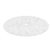 Jingle Jollys Christmas Tree Skirt 90cm Plush Xmas Fluffy Ornaments Decor White XMAS-SKIRT-PLUSH-WH-90