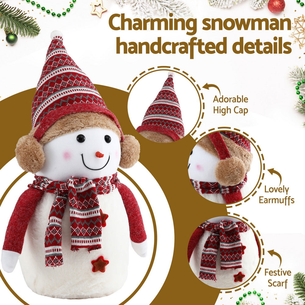 Jingle Jollys Christmas Snowman Handicraft Ornaments Party Decorations 60cm XMAS-SNOWMAN-L-WH
