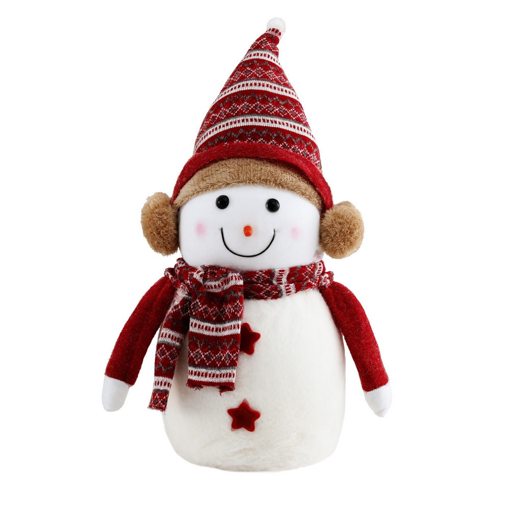 Jingle Jollys Christmas Snowman Handicraft Ornaments Party Decorations 45cm XMAS-SNOWMAN-M-WH