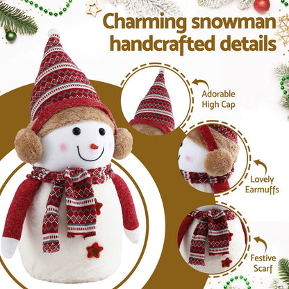 Jingle Jollys Christmas Snowman Handicraft Ornaments Party Decorations 45cm XMAS-SNOWMAN-M-WH