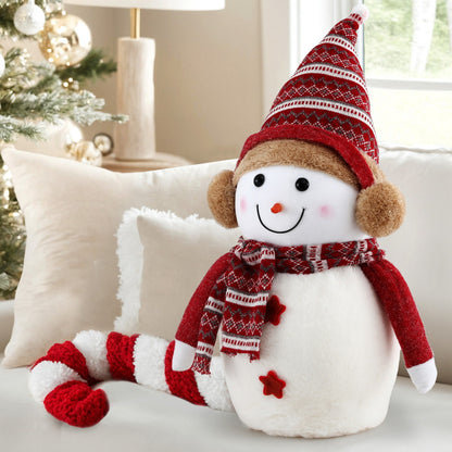 Jingle Jollys Christmas Snowman Handicraft Ornaments Party Decorations 45cm XMAS-SNOWMAN-M-WH