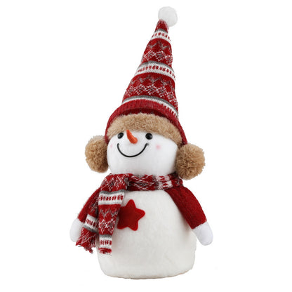 Jingle Jollys Christmas Snowman Handicraft Ornaments Party Decorations 35cm XMAS-SNOWMAN-S-WH