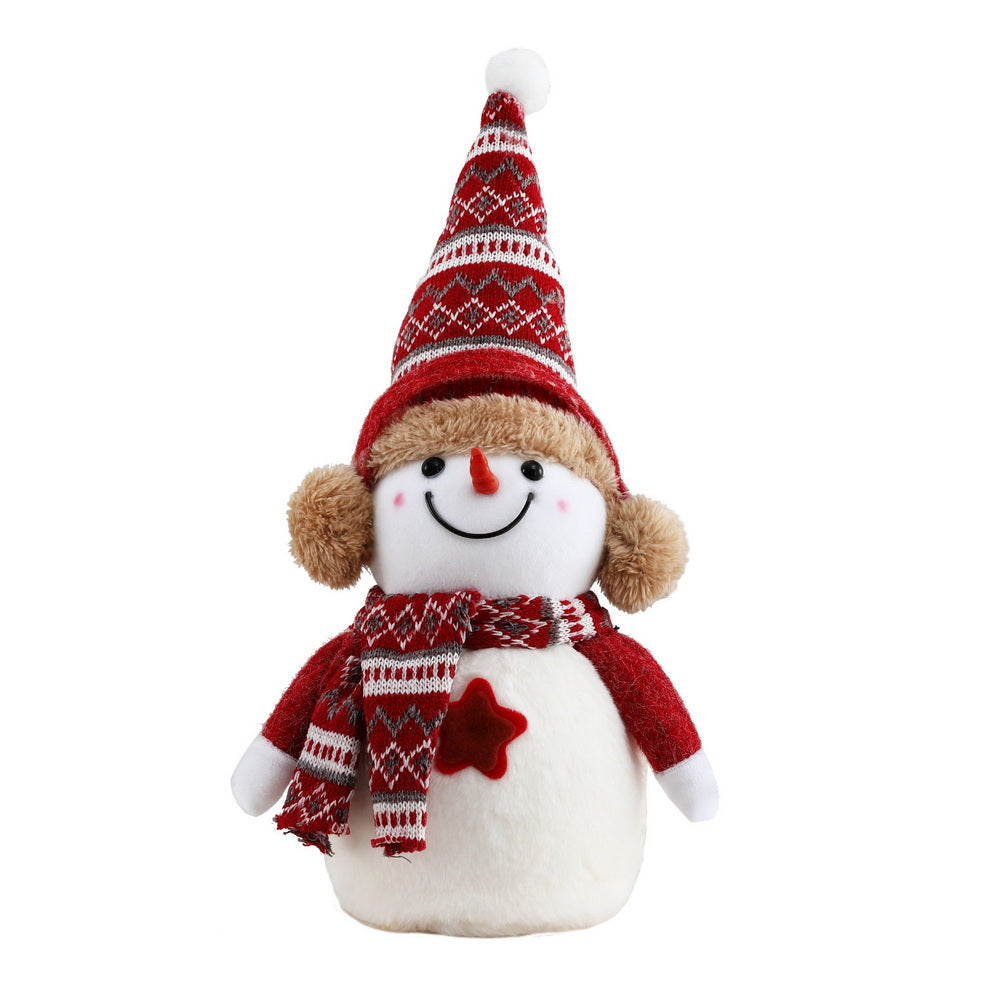 Jingle Jollys Christmas Snowman Handicraft Ornaments Party Decorations 35cm XMAS-SNOWMAN-S-WH