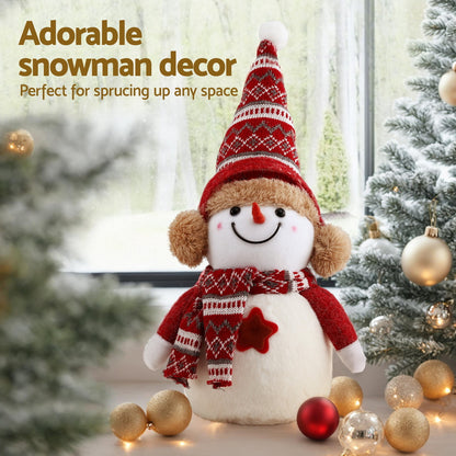 Jingle Jollys Christmas Snowman Handicraft Ornaments Party Decorations 35cm XMAS-SNOWMAN-S-WH