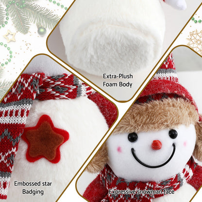 Jingle Jollys Christmas Snowman Handicraft Ornaments Party Decorations 35cm XMAS-SNOWMAN-S-WH