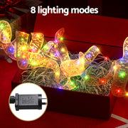 Jingle Jollys 20M Christmas Lights Fairy Ribbon Light 200 LED Xmas Decor Golden XMAS-ST200-20M-WM-GD