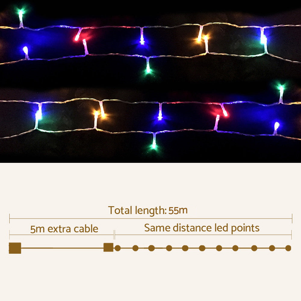 100M Christmas Lights String Fairy Light 500 LED Colourful Jingle Jollys XMAS-ST500-100M-MC