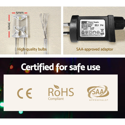 100M Christmas Lights String Fairy Light 500 LED Colourful Jingle Jollys XMAS-ST500-100M-MC