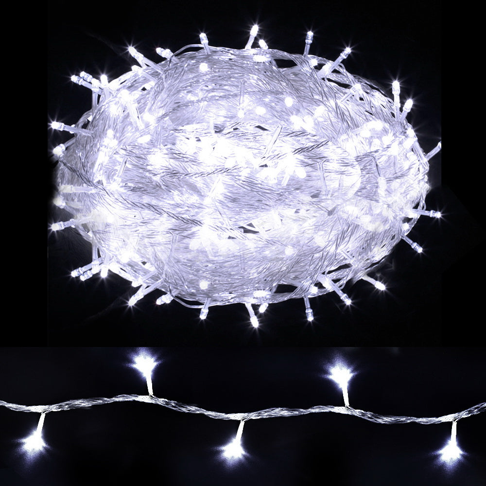 100M Christmas Lights String Fairy Light 500 LED Cool White Jingle Jollys XMAS-ST500-100M-WH
