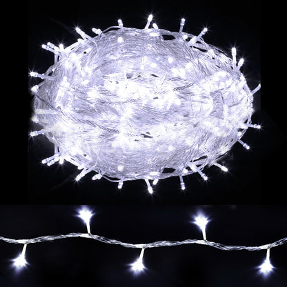 100M Christmas Lights String Fairy Light 500 LED Cool White Jingle Jollys XMAS-ST500-100M-WH