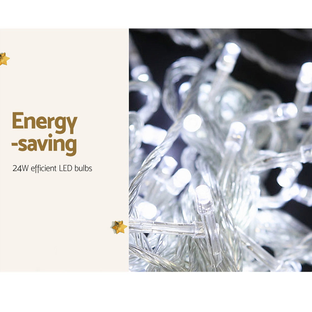 100M Christmas Lights String Fairy Light 500 LED Cool White Jingle Jollys XMAS-ST500-100M-WH