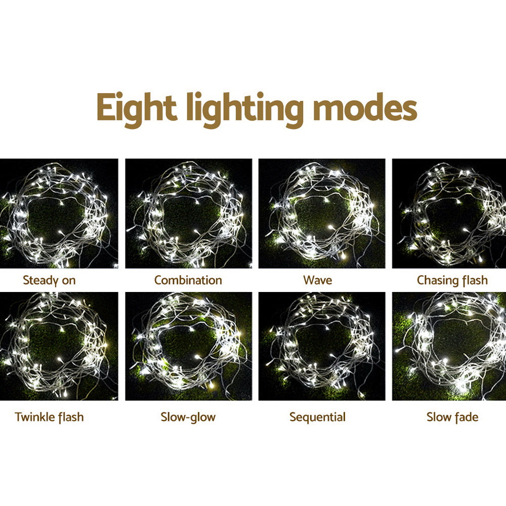 100M Christmas Lights String Fairy Light 500 LED Cool White Jingle Jollys XMAS-ST500-100M-WH