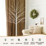 1.7M Christmas Tree 120 RGB LED Lights Jingle Jollys XMAS-TWIG-RGB-6FT-DIMMABLE