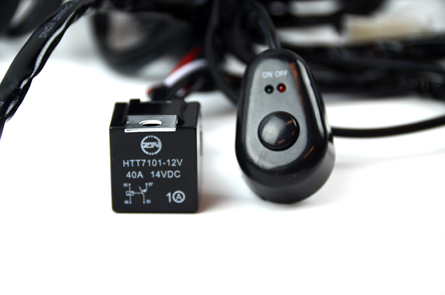 2way LED Universal Driving light Wiring Loom Harness 12V 24V 40A Relay Switch V94-4X4-WIRT-2OPT