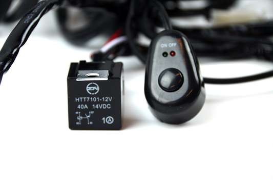 2way LED Universal Driving light Wiring Loom Harness 12V 24V 40A Relay Switch V94-4X4-WIRT-2OPT