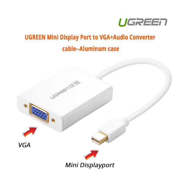 UGREEN Mini Display Port to VGA+Audio Converter cable (10437) V28-ACBUGN10437