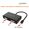 UGREEN 3-in-1 Mini DisplayPort to HDMI&VGA&DVI converter - black (10440) V28-ACBUGN10440