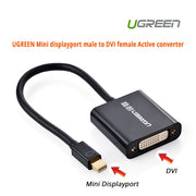 UGREEN Mini displayport male to DVI female Active converter (10448) V28-ACBUGN10448