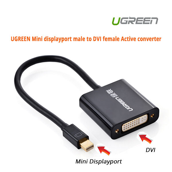 UGREEN Mini displayport male to DVI female Active converter (10448) V28-ACBUGN10448