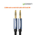 UGREEN 3.5MM male to male AUX cable with braid 3M (10688) V28-ACBUGN10688