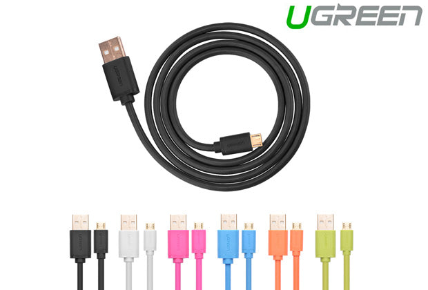 UGREEN Micro USB Male to USB Male cable Gold-Plated - White 2M (10850) V28-ACBUGN10850