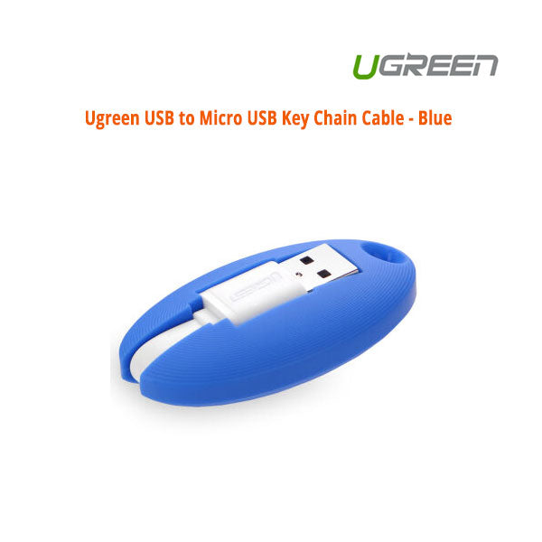 UGREEN USB to Micro USB Key Chain Cable - Blue (30309) V28-ACBUGN30309