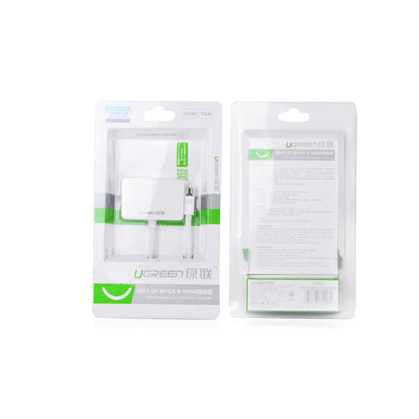 UGreen Mini Display Port to HDMI & VGA Dual Converter Premium ABS case (10427 ) V28-ACBUGNMINIDPHDMIA