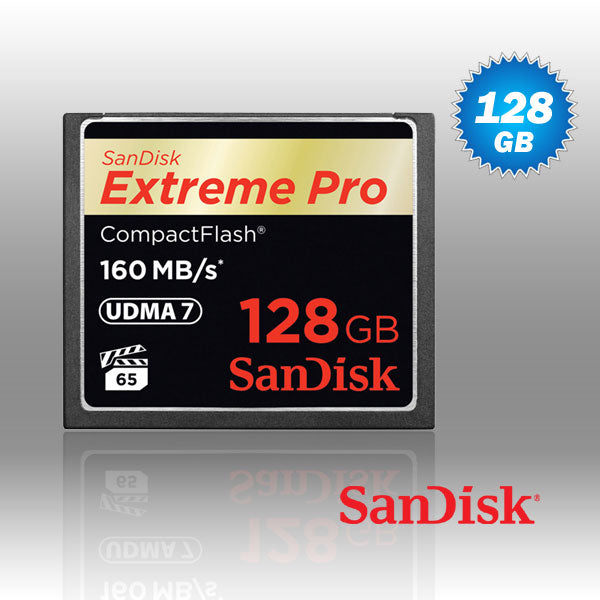 SanDisk Extreme Pro CFXP 128GB CompactFlash 160MB/s (SDCFXPS-128G) V28-FFCSAN128GCFE160
