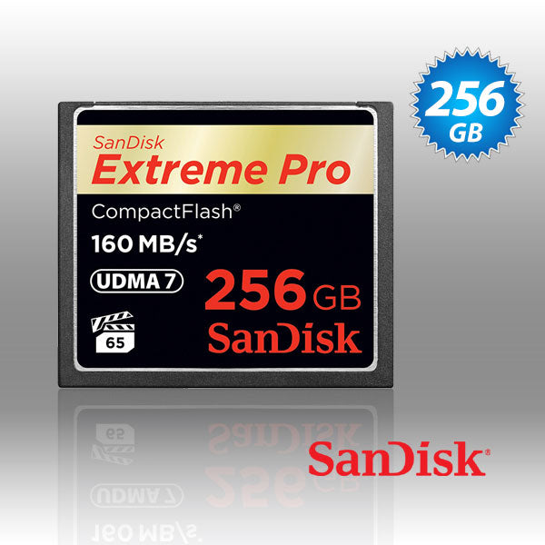 SanDisk Extreme Pro CFXP 256GB CompactFlash 160MB/s (SDCFXPS-256G) V28-FFCSAN256GCFE160
