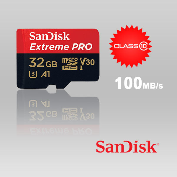 SANDISK SDSQXCG-032G-GN6MA 32GB MICRO SDHC EXTREME PRO 4K , A1 V30, UHS-I/ U3, 100MB/s V28-FFCSAN32GTFQXCG100