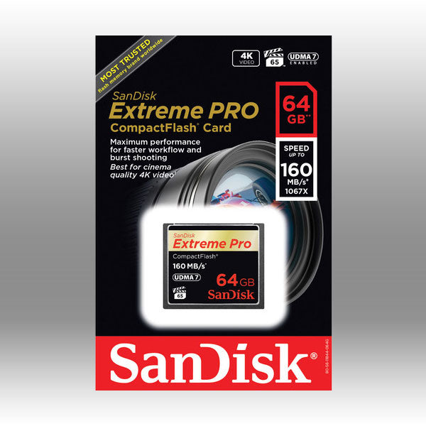 SanDisk Extreme Pro CFXP 64GB CompactFlash 160MB/s (SDCFXPS-064G) V28-FFCSAN64GBCFE160