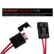 2way LED Universal Driving light Wiring Loom Harness 12V 24V 40A Relay Switch V94-4X4-WIRT-2OPT