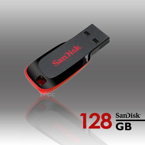 Sandisk Cruzer Blade CZ50 128GB USB Flash Drive V28-FUSSAN128GCZ50
