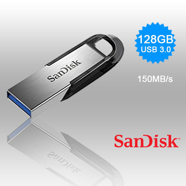 SANDISK 128GB CZ73 ULTRA FLAIR USB 3.0 FLASH DRIVE upto 150MB/s V28-FUSSAN128GCZ73UF3