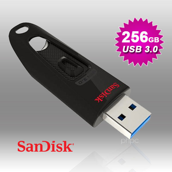 SANDISK 256GB ULTRA CZ48 USB 3..0 FLASH DRIVE (SDCZ48-256G) V28-FUSSAN256GCZ48U3