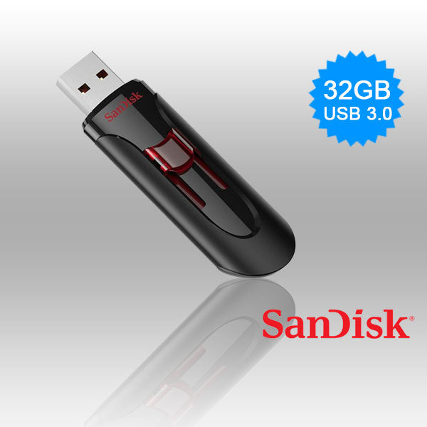 SANDISK SDCZ600-032G 32GB CZ600 CRUZER GLIDE USB 3.0 VERSION V28-FUSSAN32GCZ600U3CG