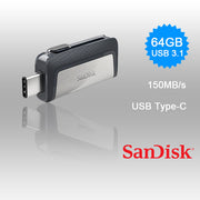 SANDISK ULTRA 64GB SDDDC2-064G Dual USB Drive Type-C 3.1 V28-FUSSAN64GSDDDC2