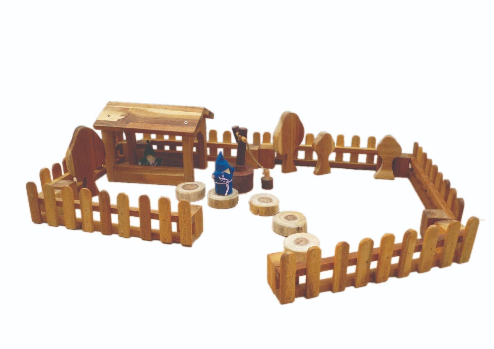 Wooden fence- set of 4 V59-891