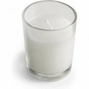10 White Wax Clear Glass Holder Votive Candle - Wedding Event Centrepiece Table Decoration V382-CLEAR-GLASS-WHITE-WAX