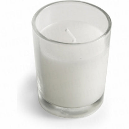 10 White Wax Clear Glass Holder Votive Candle - Wedding Event Centrepiece Table Decoration V382-CLEAR-GLASS-WHITE-WAX