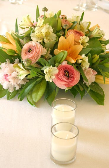 10 White Wax Clear Glass Holder Votive Candle - Wedding Event Centrepiece Table Decoration V382-CLEAR-GLASS-WHITE-WAX