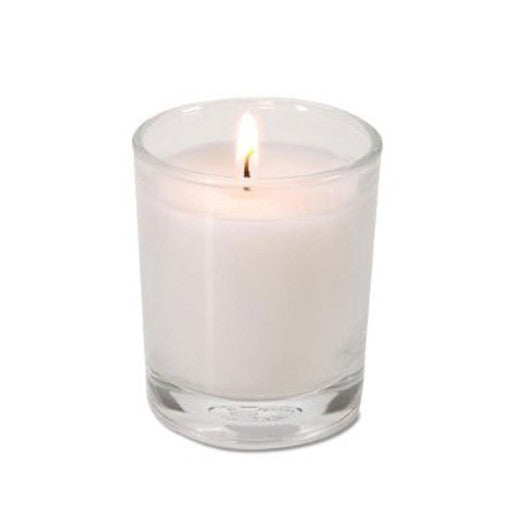 10 White Wax Clear Glass Holder Votive Candle - Wedding Event Centrepiece Table Decoration V382-CLEAR-GLASS-WHITE-WAX