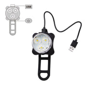 Waterproof Bicycle Bike Lights Front Rear Tail Light Lamp USB Rechargeable IPX4 V94-CBMSW+CBMSR
