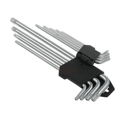 9 Pcs Torx Star Long Allen Key Set T10 T15 T20 T25 T27 T30 T40 T45 T50 V94-ODR-AKEY-TORX