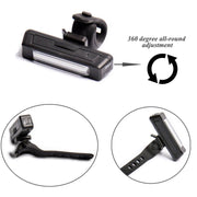 Set USB Rechargeable LED Bike Front Light headlight lamp Bar rear Tail Wide Beam V94-CBTLX2