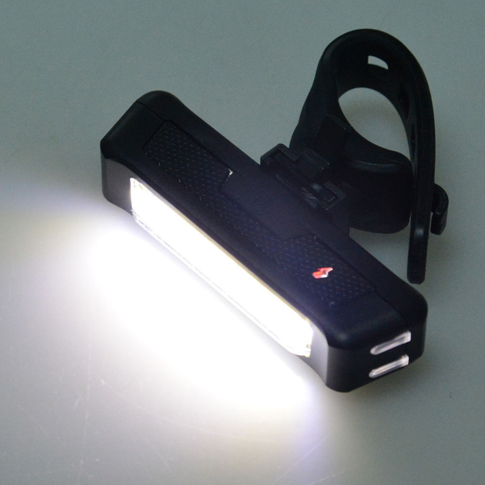 Set USB Rechargeable LED Bike Front Light headlight lamp Bar rear Tail Wide Beam V94-CBTLX2