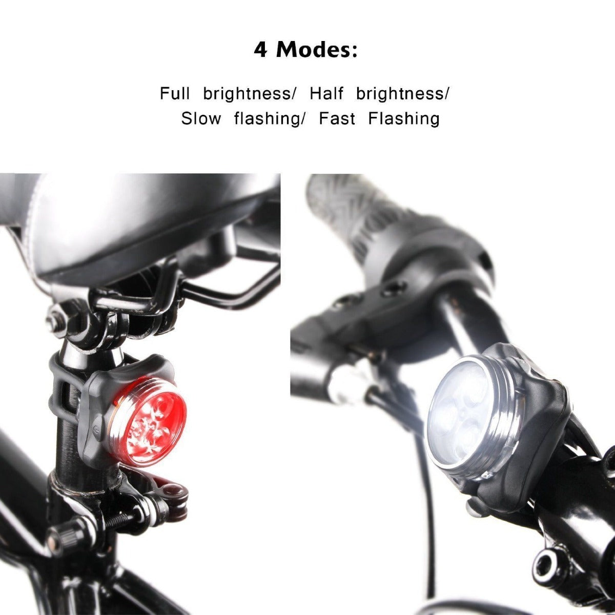 Waterproof Bicycle Bike Lights Front Rear Tail Light Lamp USB Rechargeable IPX4 V94-CBMSW+CBMSR