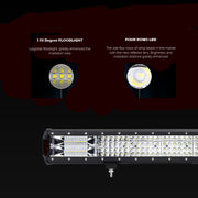 28 inch Philips LED Light Bar Quad Row Combo Beam 4x4 Work Driving Lamp 4wd V94-4X4-LB3M-L28HS
